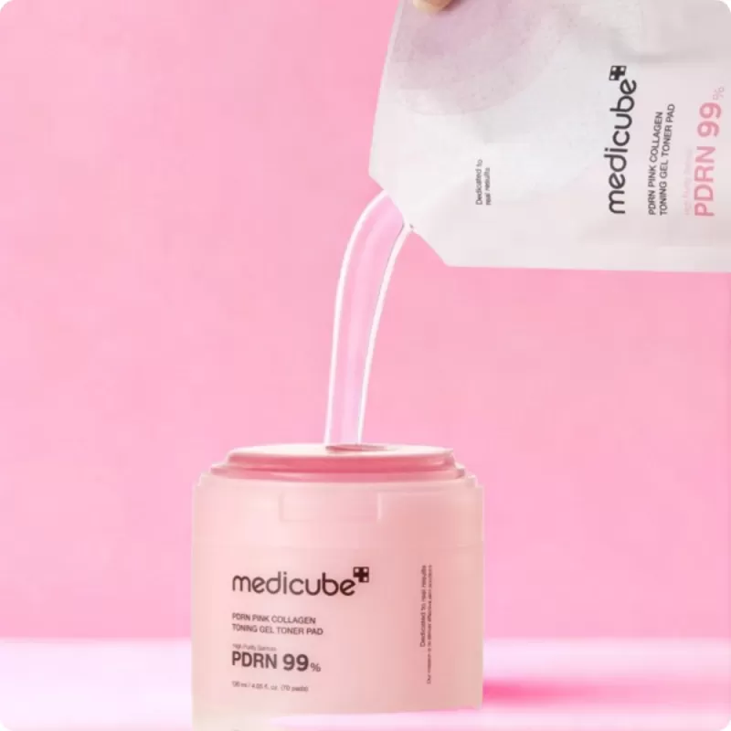 Almohadillas Tónicas Facial Medicube PDRN Pink Collagen - 70 Pads