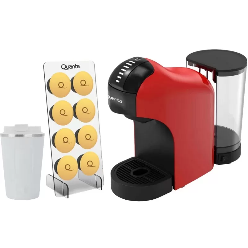 Cafetera Eléctrica Multi Capsulas Quanta Pure Flavour QTCMC50 1400W 220V Red/Black + Coffee Mug Cafetera Eléctrica Multi Capsulas Quanta Pure Flavour QTCMC50 1400W 220V Red/Black + Coffee Mug
