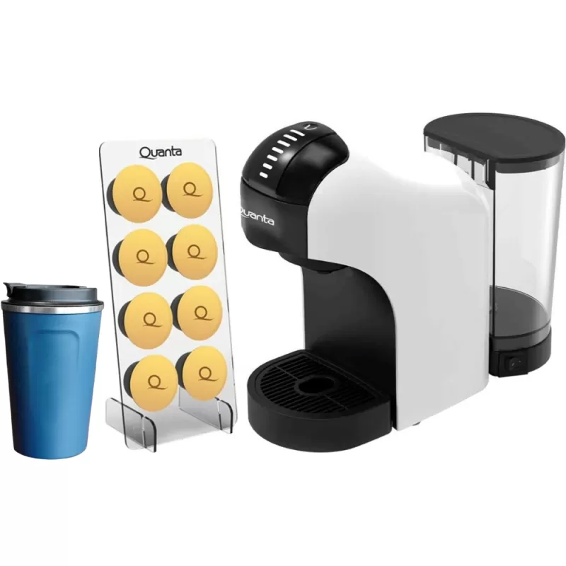 Cafetera Eléctrica Multi Cápsulas Quanta Pure Flavour QTCMC50 1400W 220V White/Black + Coffee Mug Cafetera Eléctrica Multi Cápsulas Quanta Pure Flavour QTCMC50 1400W 220V White/Black + Coffee Mug