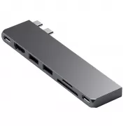 Hub Satechi ST-HUCPHSM Pro Slim Dual USB-C - Space...