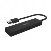 Hub Philips SWR1704/70 4 Puertos USB-A - Black