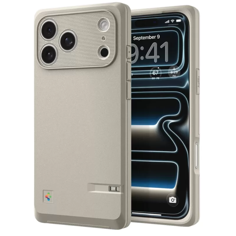 Capa Spigen iPhone 17 Pro Classic LS MagFit ACS10479 - Stone