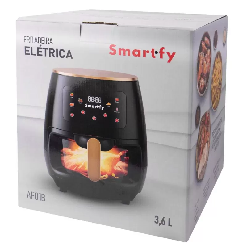 Freidora Eléctrica Smartfy AF01B 1400W 3.6L 220V - Black