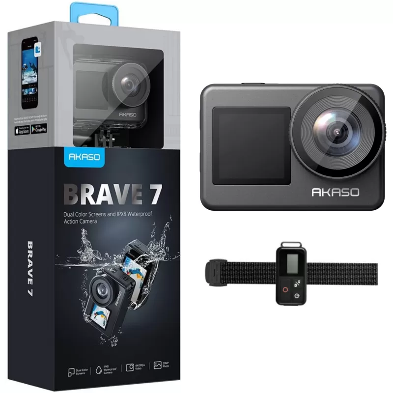 Cámara de Acción Akaso Brave 7 20MP 4K Wi-Fi - Gray