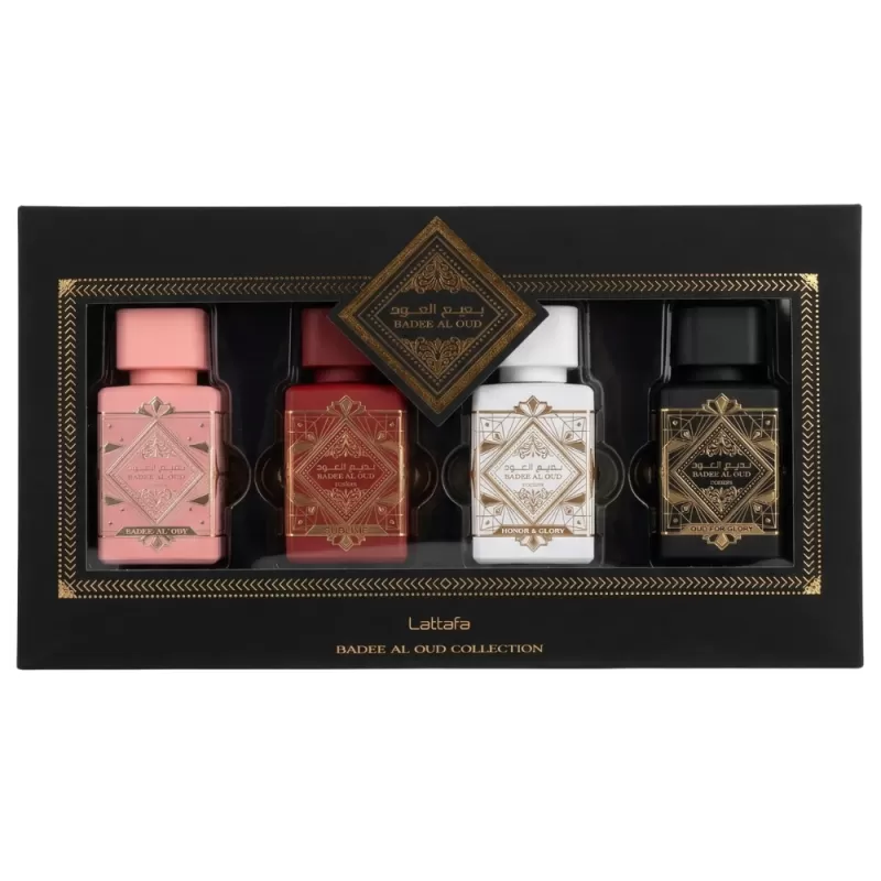 Kit Perfumes Miniatura Lattafa Bade'e Al Oud Collection EDP Unisex - 4x25mL