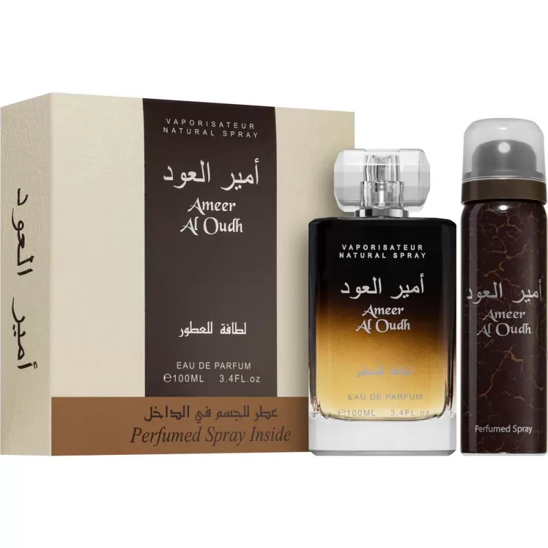 Perfume Lattafa Ameer Al Oudh EDP 100mL + Body Spray - Unisex