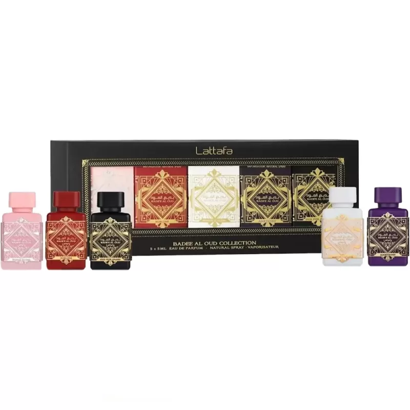 Kit Perfumes Miniatura Lattafa Bade'e Al Oud Collection EDP Unisex - 5x5mL Kit Perfumes Miniatura Lattafa Bade'e Al Oud Collection EDP Unisex - 5x5mL