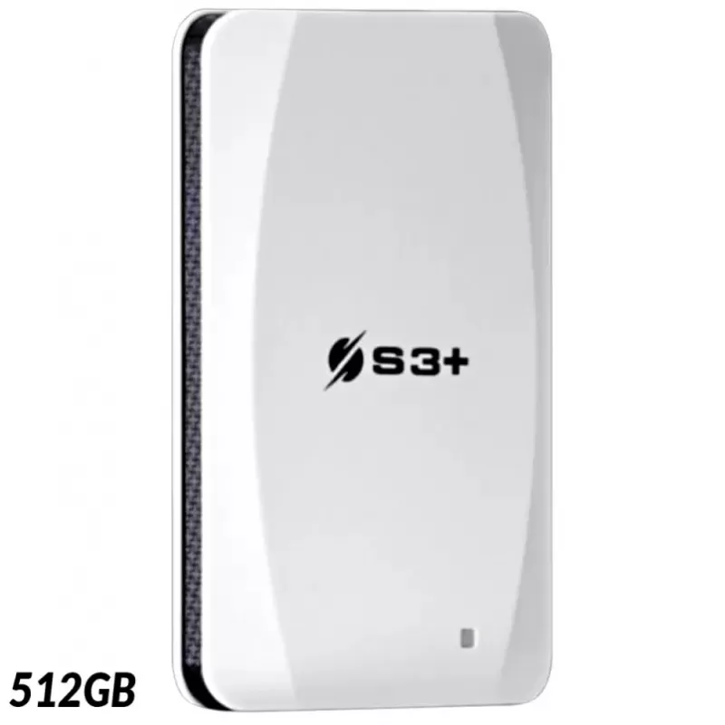 SSD Externo S3+ 512GB Play Plus S3SSDP512 2.5" USB 3.2 - Blanco