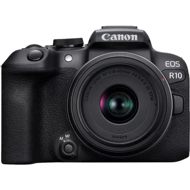 Cámara Digital Canon EOS R10 RF-S 18-45mm F4.5-6.3 IS STM Kit - Black