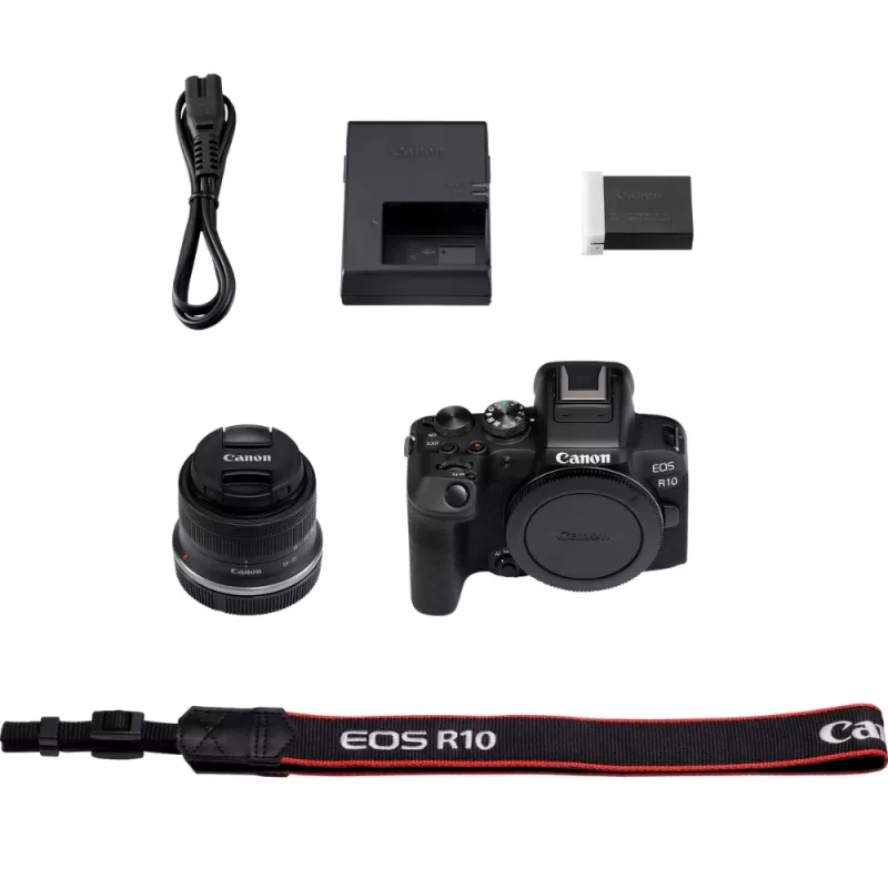 Cámara Digital Canon EOS R10 RF-S 18-45mm F4.5-6.3 IS STM Kit - Black