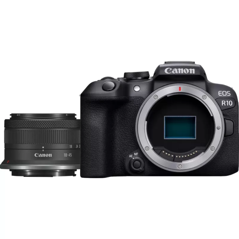 Cámara Digital Canon EOS R10 RF-S 18-45mm F4.5-6.3 IS STM Kit - Black