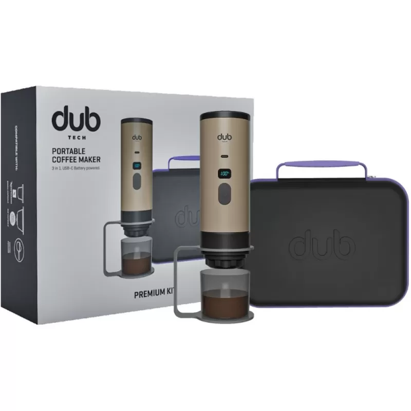 Cafetera Portátil Dub DBCM Premium Kit 3 en 1 USB...