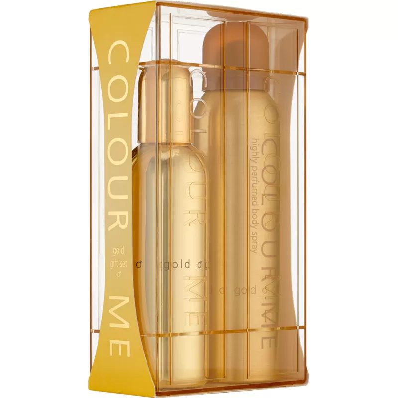 Kit Perfume Colour Me Gold EDP 100ml + Body Spray Gold 150ml - Masculino