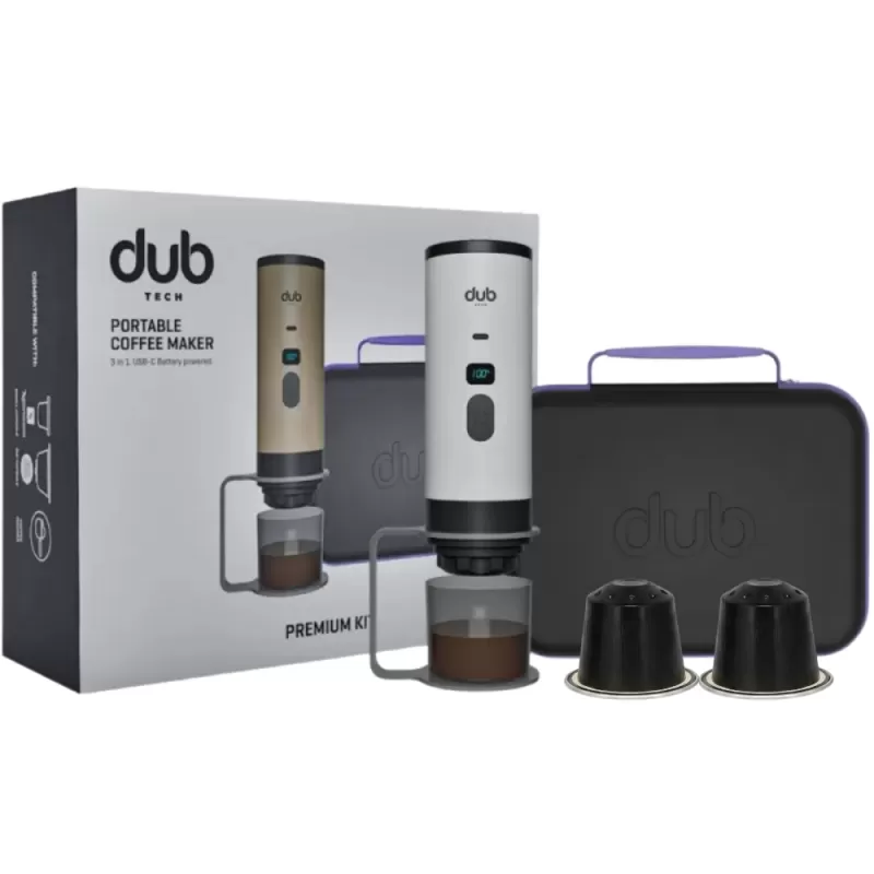 Cafetera Portátil Dub DBCM Premium Kit 3 en 1 USB...
