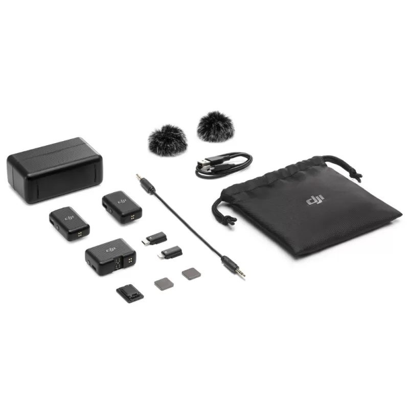 Micrófono Wireless DJI Mic 2 (2 TX + 1 RX + Charging Case) (FCC) - Black