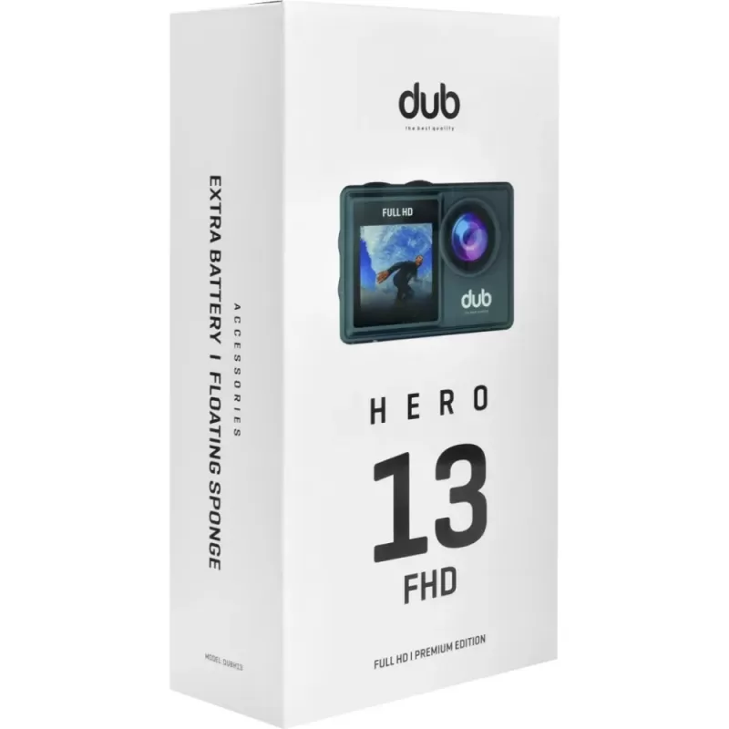 Cámara de Acción DUB Hero 13 Premium Edition DUBH13 Full HD - Black