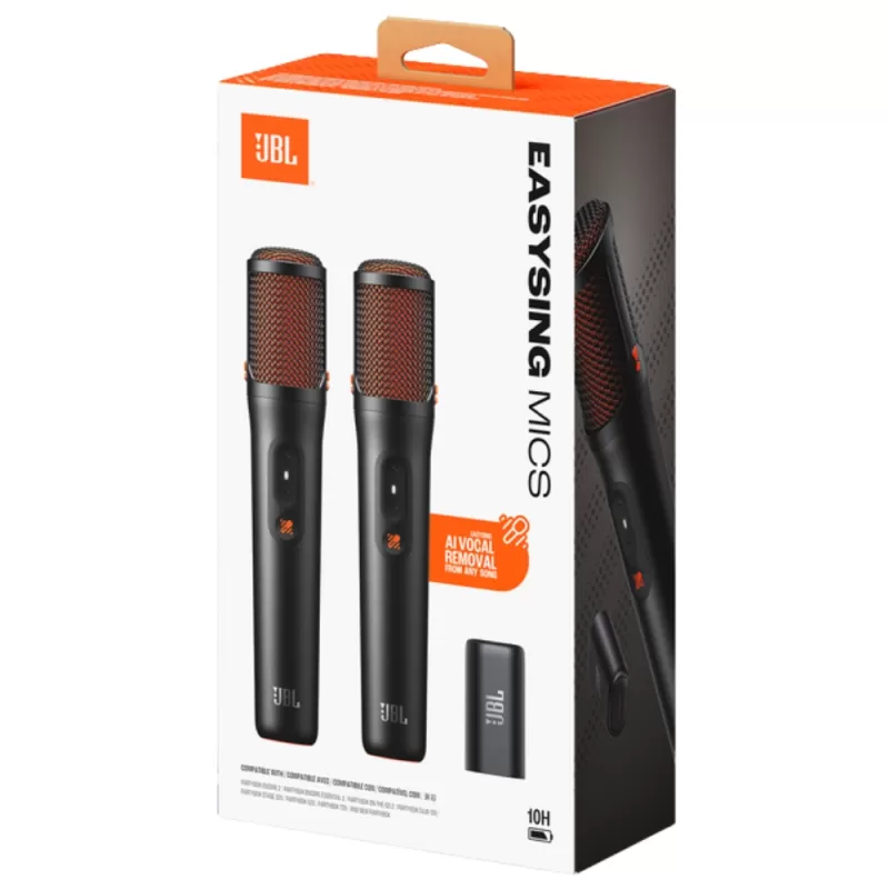 Micrófono JBL Easysing Mics - Black (2 Unidades)
