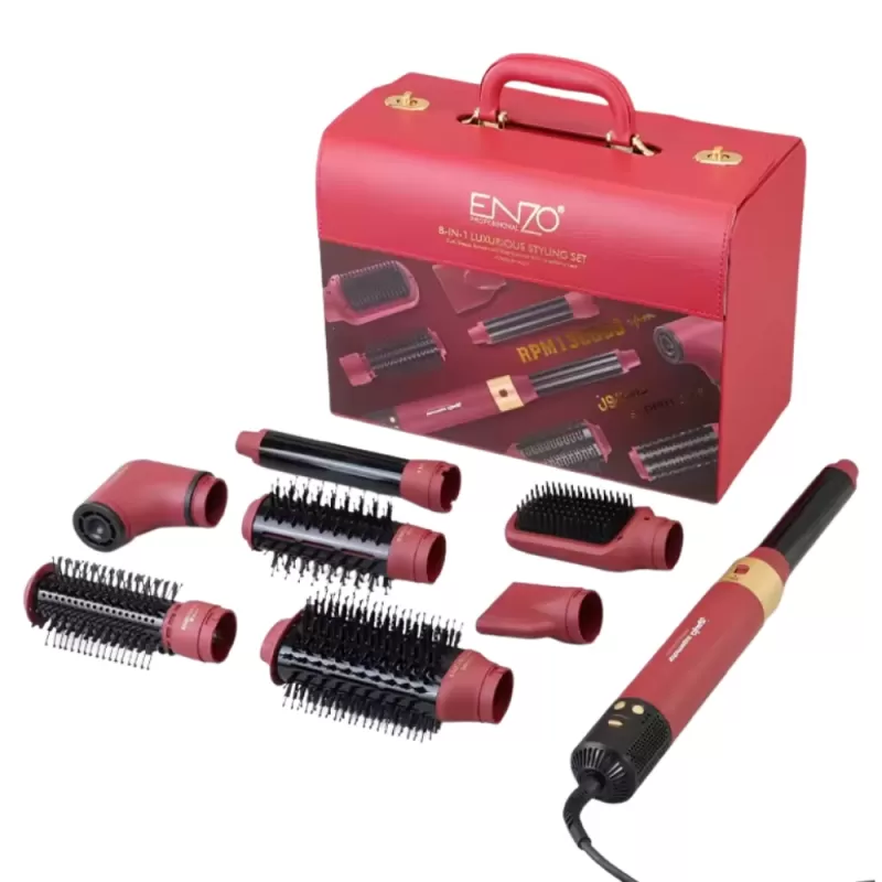 Secador Multiestilizador Enzo Supermotor EN-6223 8 en 1 1500W 220V - Red