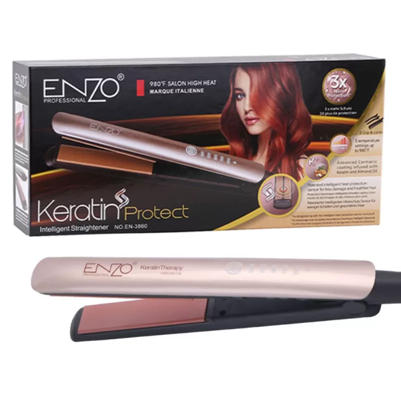 Alisador Enzo Keratin Protect EN-3860 65W 2V - Gold
