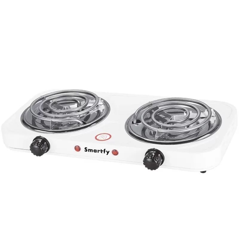 Cocina Eléctrica Smartfy FG03W 2000W 110V 2 Hornallas - White