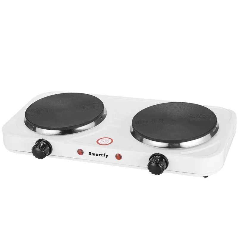 Cocina Eléctrica Smartfy FG04W 2000W 110V 2 Hornallas - White