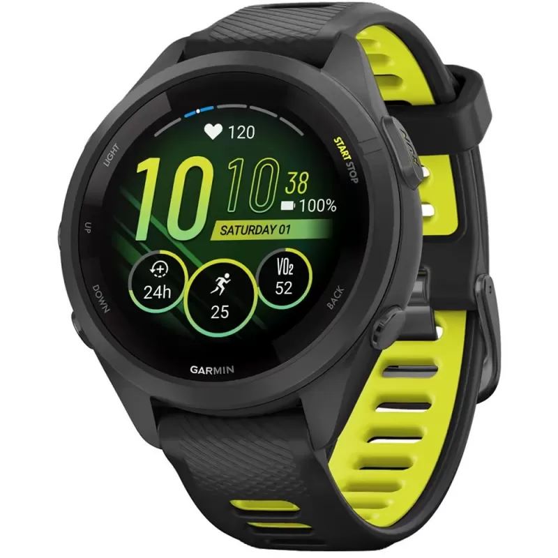Reloj GPS Garmin Forerunner 265S - Black/Yellow (010-02810-03)