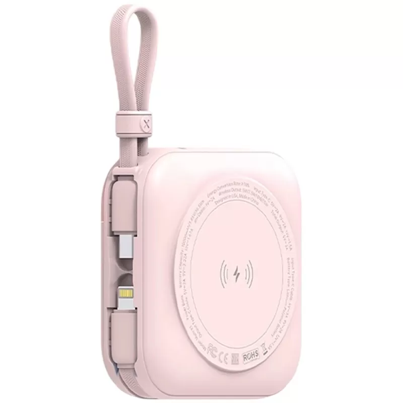 Cargador Portátil Wireless G-Tide Multi X1 10.000mAh USB-C/Lightning - Pink