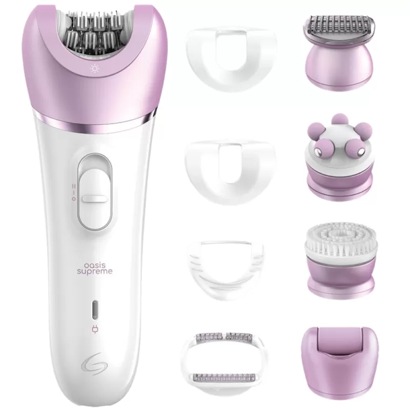 Depilador Eléctrico Gama Oasis Supreme - White/Pink