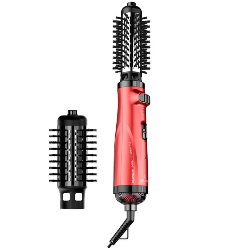 Cepillo Secador Rotativo Gama Turbo Ion 2600 Brush 3D 1100W 2V - Red Cepillo Secador Rotativo Gama Turbo Ion 2600 Brush 3D 1100W 2V - Red