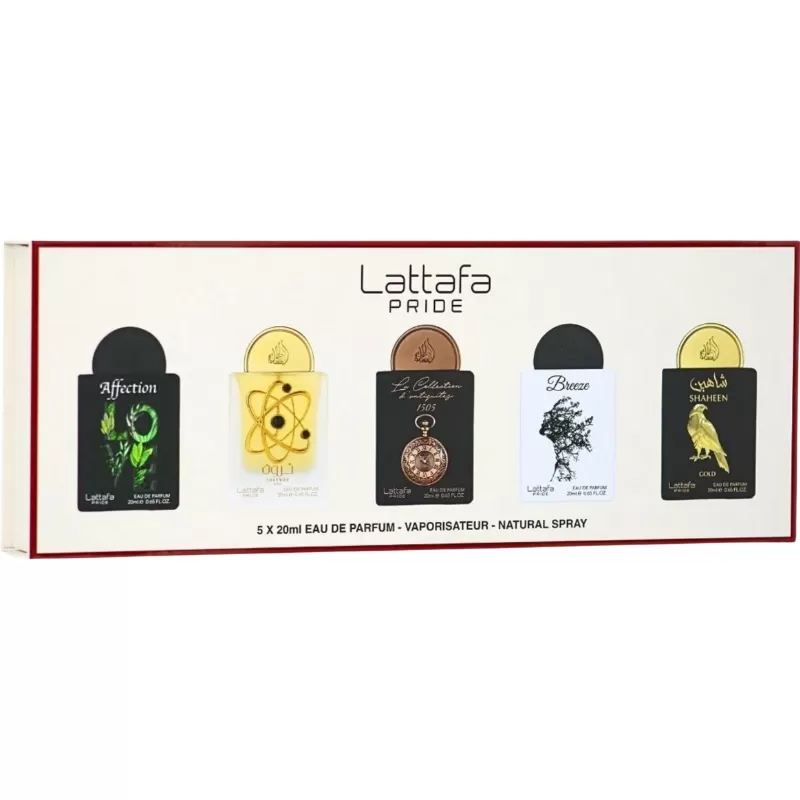 Kit Perfumes Miniatura Lattafa Pride N°1 EDP Unisex - 5x20mL Kit Perfumes Miniatura Lattafa Pride N°1 EDP Unisex - 5x20mL