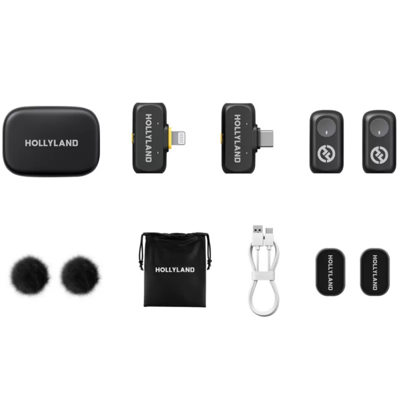Micrófono Wireless Hollyland Lark A1 Combo USB-C/Lightning - Space Gray