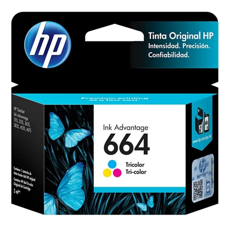 Cartucho de Tinta HP F6V28AL 664 2ML Color