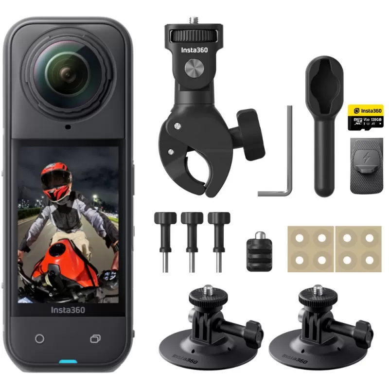Cámara de Acción Insta360 X5 Motorcycle Bundle 8K 360° - Black (CINSAAHA)