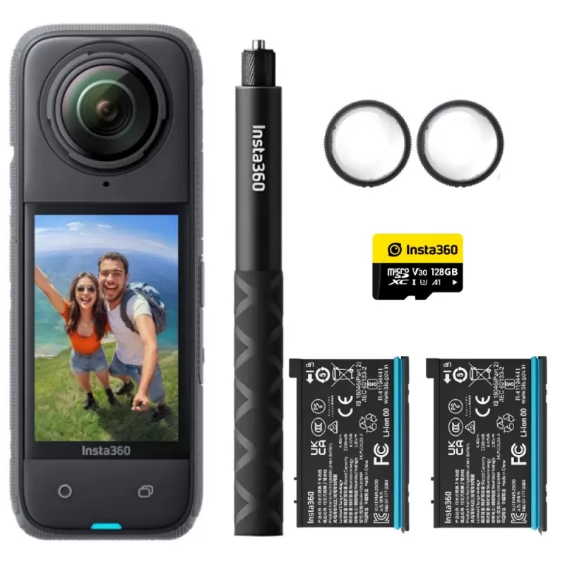 Cámara de Acción Insta360 X4 Adventure Bundle 8K 360° - Black (CINSABMA)