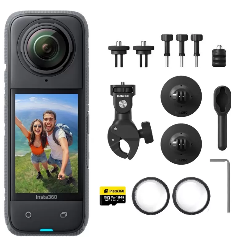 Cámara de Acción Insta360 X4 Motorcycle Bundle 8K 360° - Black (CINSABMA)