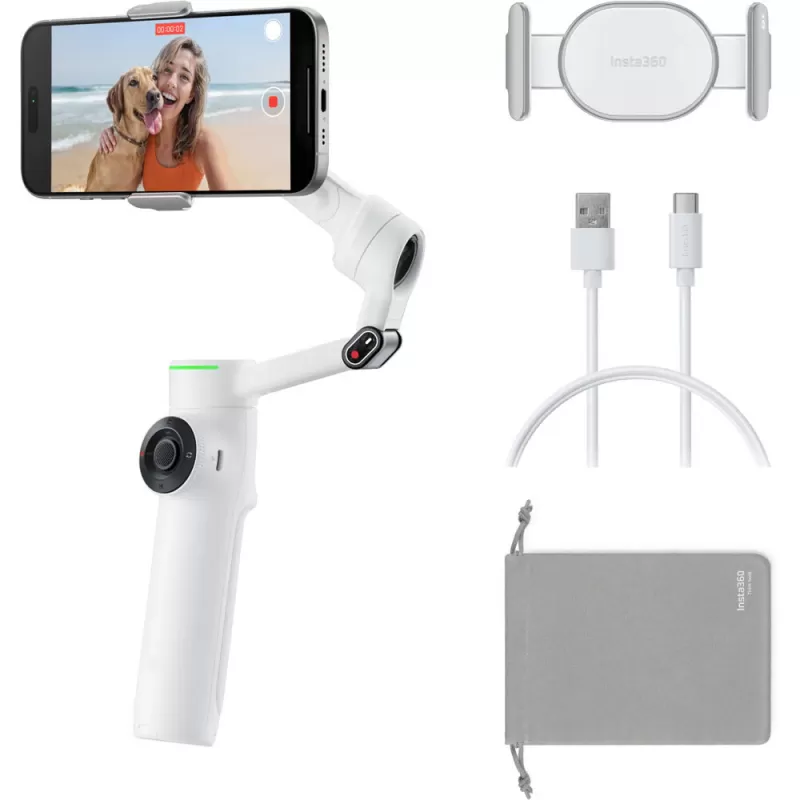 Estabilizador Insta360 Flow 2 Pro - Summit White (FLOW201)