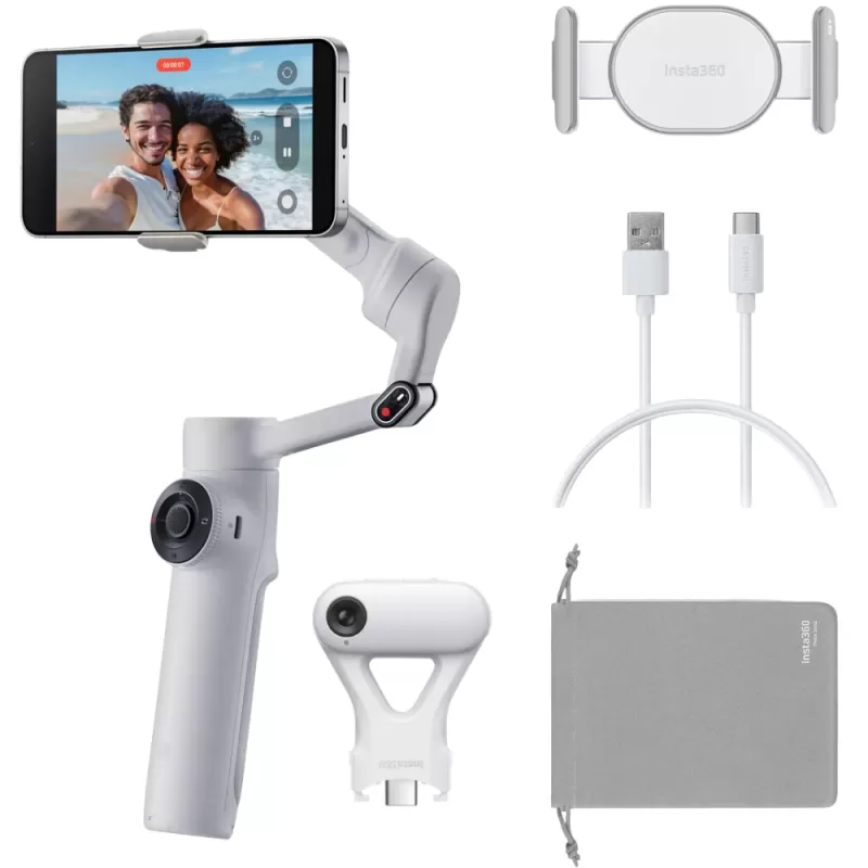 Estabilizador Insta360 Flow 2 AI Tracker Kit - Stone Gray (FLOW2LITE12)