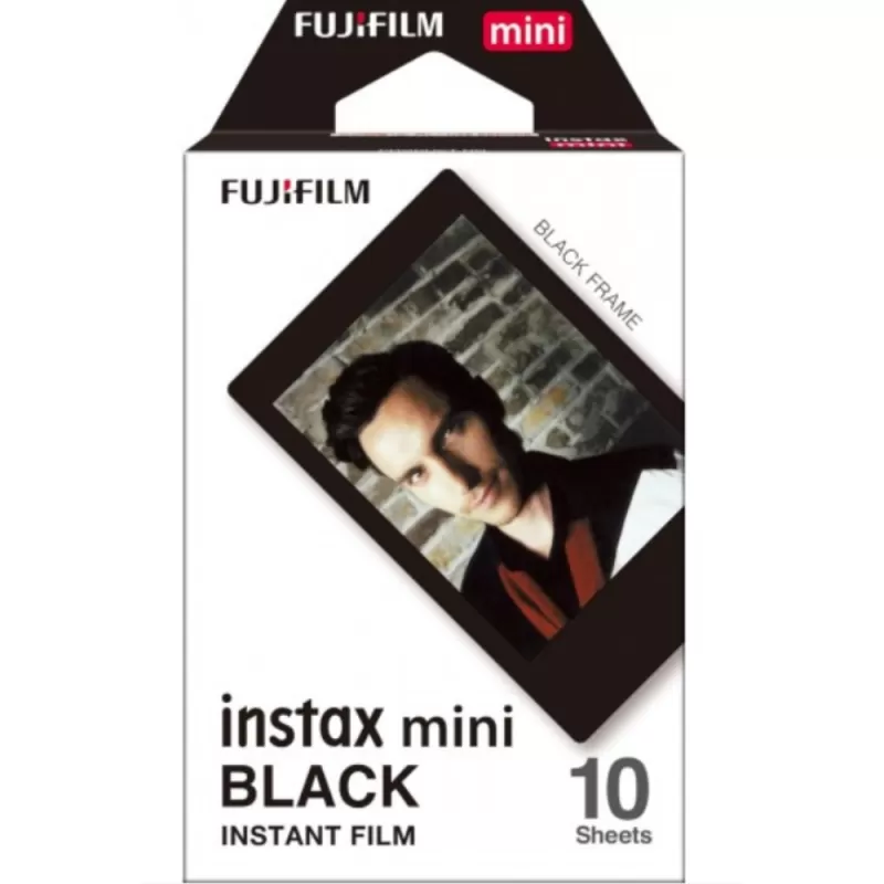 Papel Térmico Fujifilm Instax Mini Black - (10 Hojas de Película)