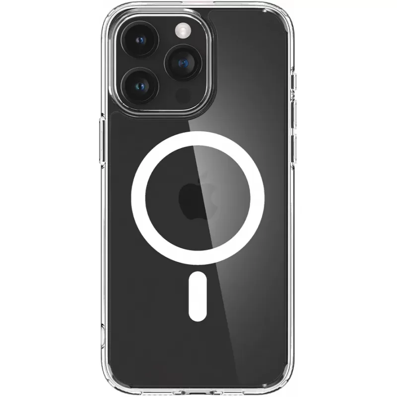 Capa Spigen iPhone 15 Pro Max ACS06450 MagFit Crystal Hybrid - White/Transparente