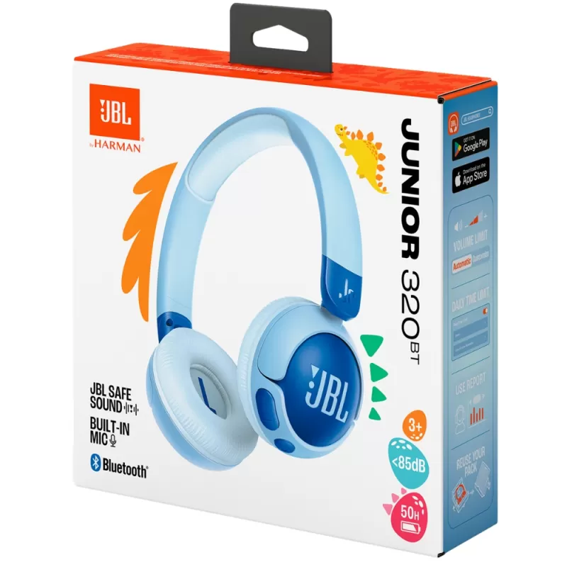 Auricular JBL Junior 320BT Kids Bluetooth - Blue