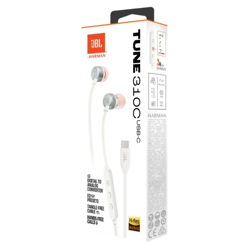 Auricular JBL Tune 310C USB-C - White