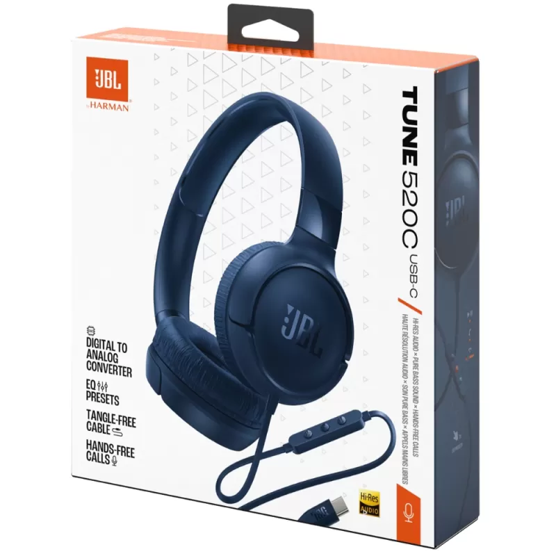 Auricular JBL Tune 520C USB-C - Blue