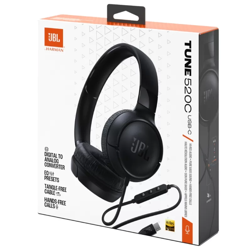 Auricular JBL Tune 520C USB-C - Black