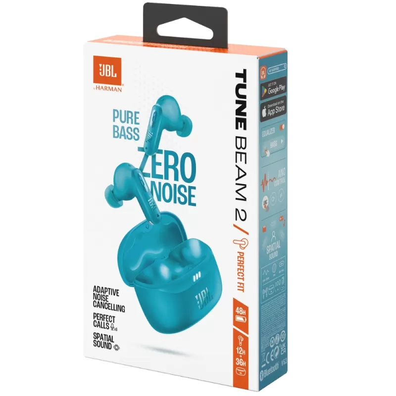 Auricular JBL Tune Beam 2 Bluetooth - Turquoise