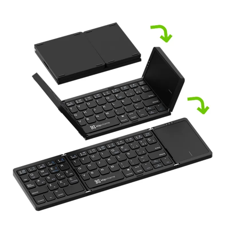 Teclado Wireless Klip Xtreme FlexPlit KCK-650S-BK con TouchPad - Black (Español)