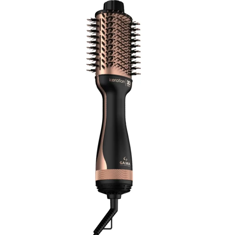 Cepillo Secador Gama Stylish Keration Brush 3D 1300W 2V - Black/Rose Gold Cepillo Secador Gama Stylish Keration Brush 3D 1300W 2V - Black/Rose Gold