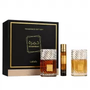 Kit Perfume Lattafa Khamrah EDP 100mL + Travel Spr...