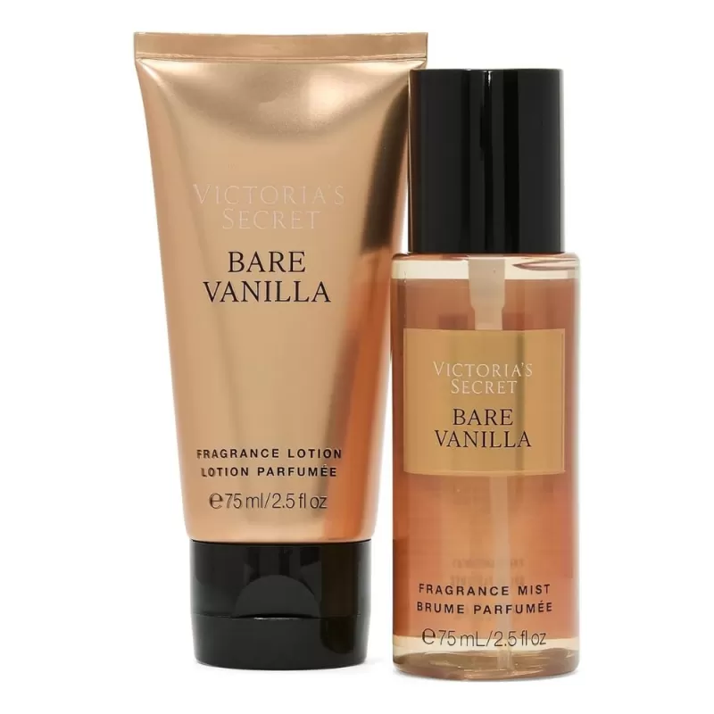 Kit Victoria's Secret Bare Vanilla Body Lotion 75mL + Body Mist 75mL