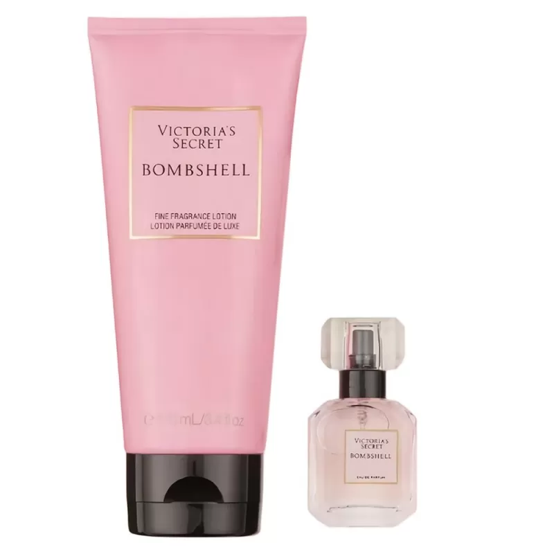 Kit Victoria's Secret Bombshell Body Lotion 100mL + Perfume Miniatura EDP 7.5mL - Femenino