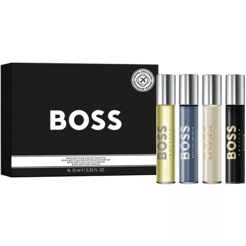 Kit Perfumes Travel Spray Hugo Boss Bottled Masculino - 4x10mL